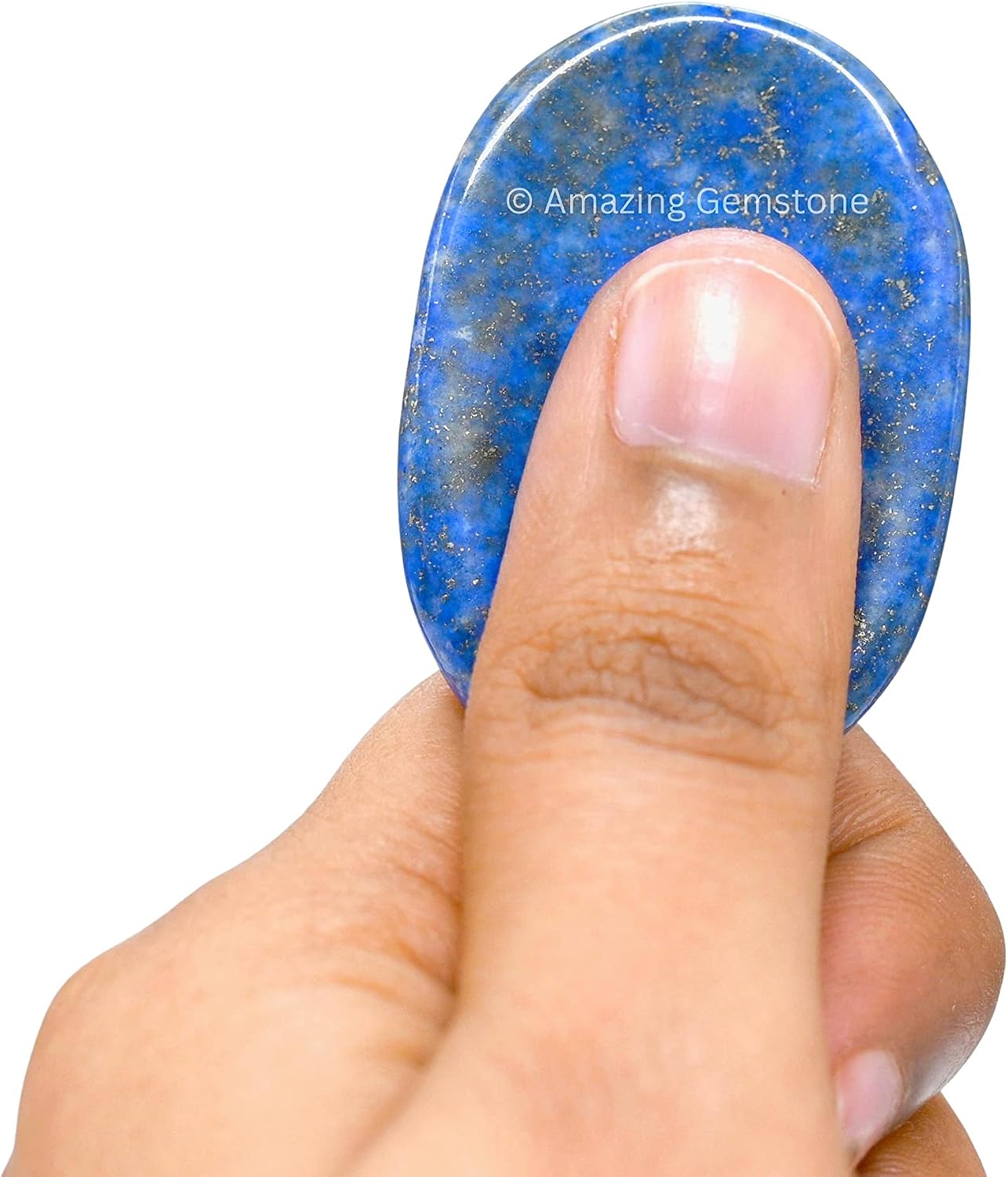 Amazing Gemstone Labradorite Thumb Worry Stone, Anxiety Stone, Healing Crystals - Piedra Crystal Fidget for Gift, Meditation, Calming, Relaxation, Stress Relief - Colors C