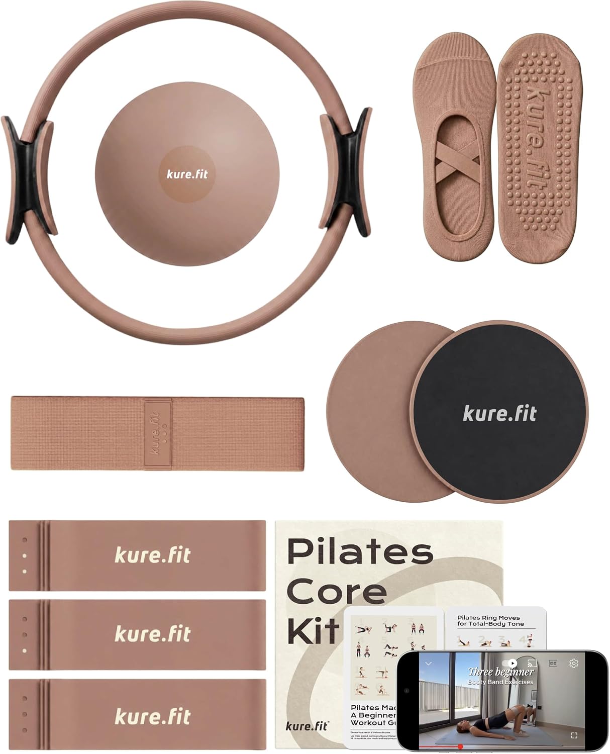 Pilates Kit for Women – Home Pilates Equipment Set with Ring, Ball & Resistance Bands | Pilates Starter Kit with Accessories in Gift Box