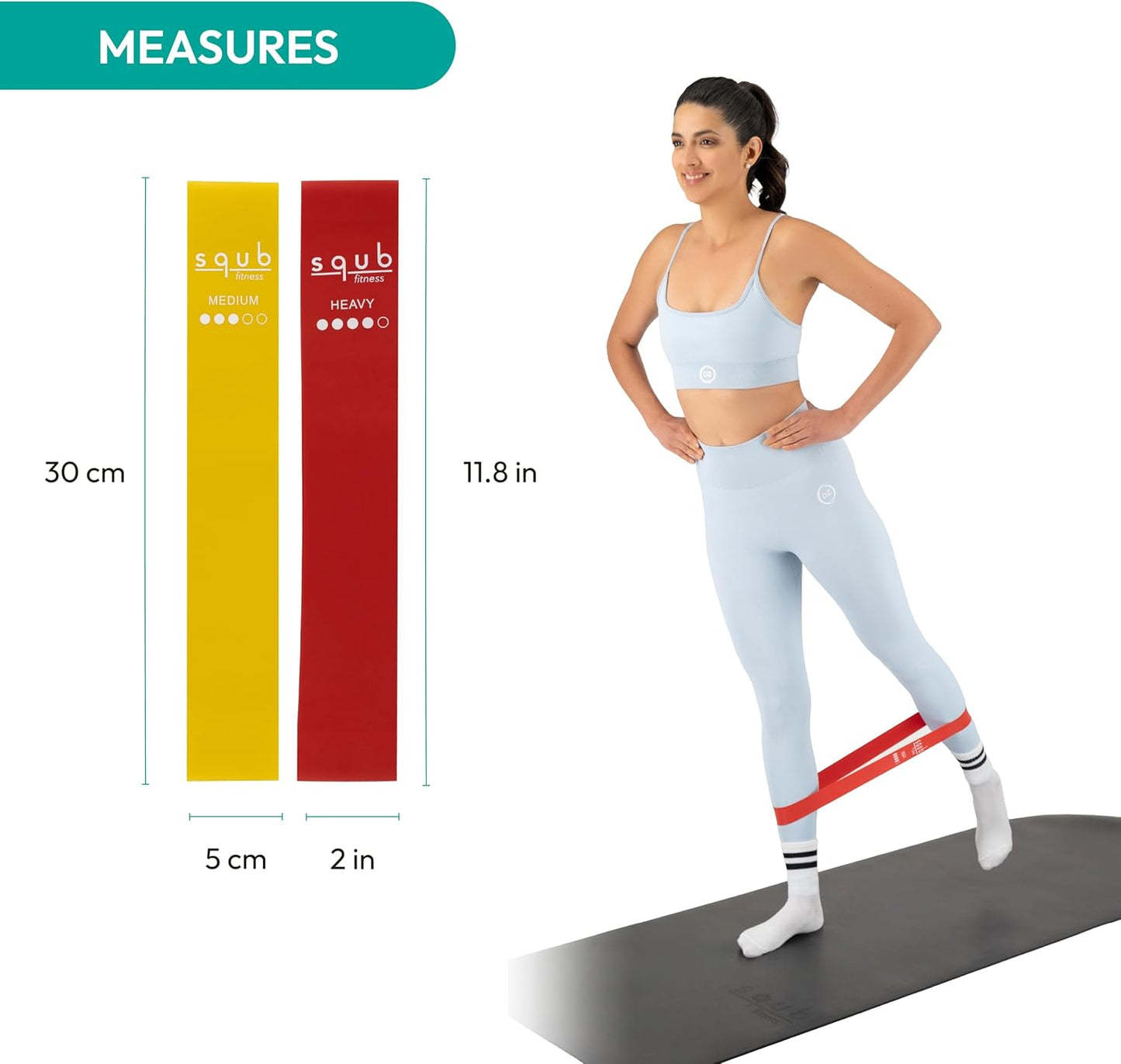 Fitness Resistance Bands Set Stretch Bands for Exercise Bands Resistance for Home Workout Bands, with Handles Bands for Working Out Portable Fitness Bands Resistance Bands for Women Elastic Band