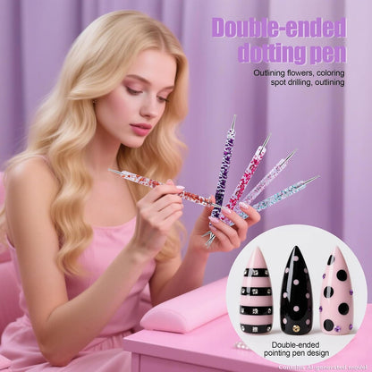 Artdone 31pcs Nail Art Brushes, Nail Art Tool Set, Dotting Tools, Dust Brush,Striping Brushes for Long Lines, Drawing Pen For Gel Polish Design supply