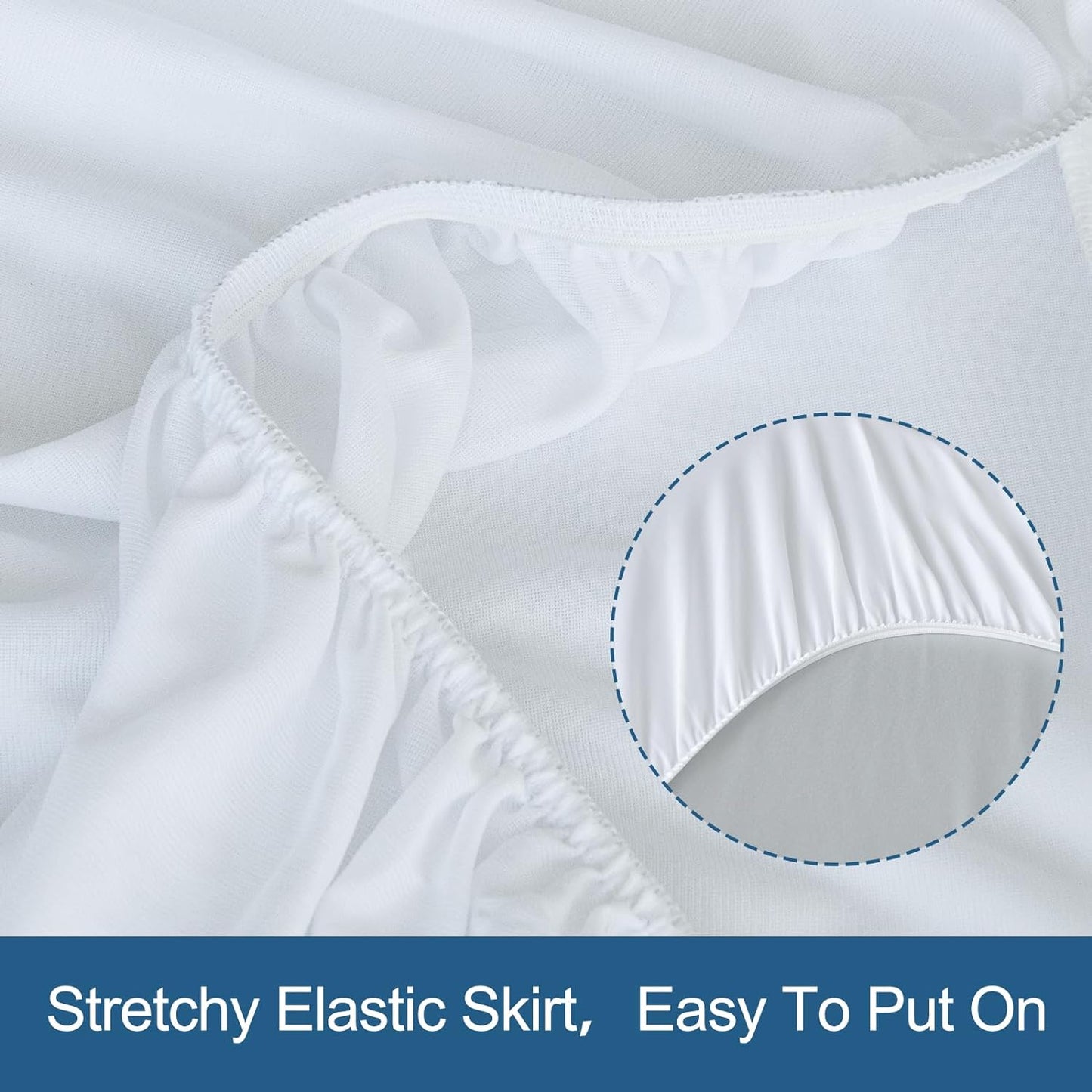 SPRINGSPIRIT Full Size Waterproof Mattress Protector, Full Mattress Cover Pad Waterproof with Deep Pocket up to 14’’, Bed Fitted Sheet