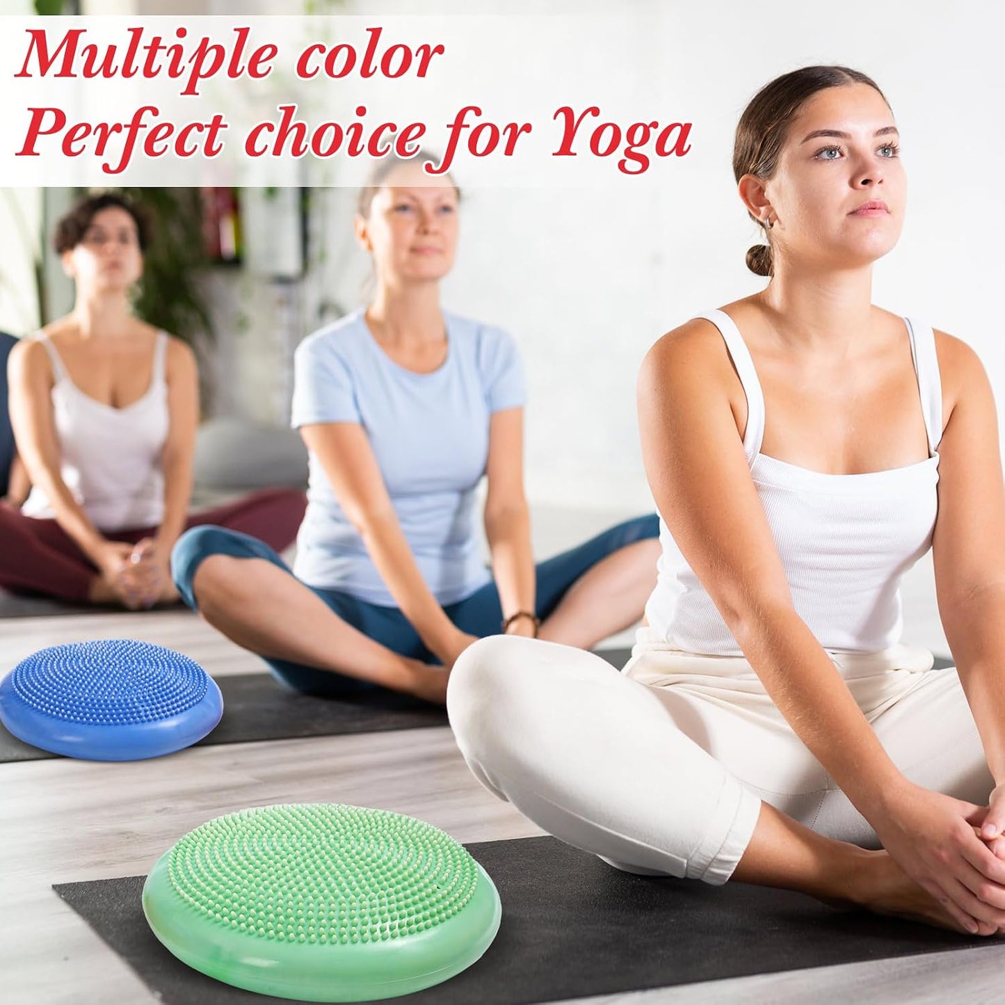 Libima 4 Pcs Wiggle Seat for Sensory Kids Inflated Wobble Cushion Sensory Seat Cloud Design Flexible Seating for Classroom Elementary Balance Disc for Kids Adult Pet Training