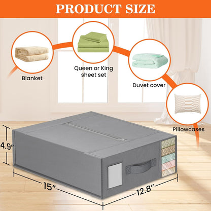WOWBOX Bed Sheet Organizers and Storage,Closet Organizer Under Bed Storage