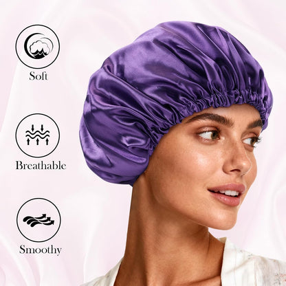 Satin Bonnet Double Layer Silk Bonnet for Sleeping Women for Natural Curly