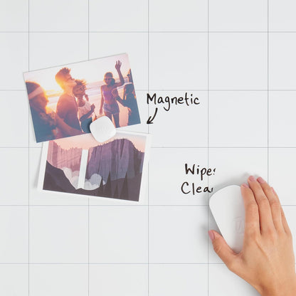 U Brands Magnetic Dry Erase Calendar White Board, 16" x 20", Silver Aluminum Frame, Includes Magnet and Marker