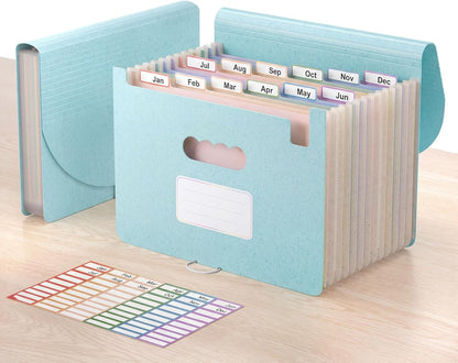ThinkTex Accordion File Organizer, 12 - Pocket Expanding File Folders