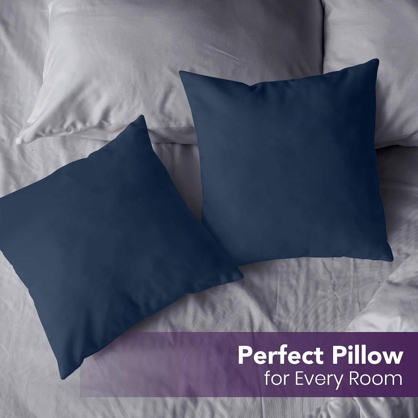 Utopia Bedding 12x20 Pillow Inserts, Set of 2, White – Indoor Decorative Throw Pillows for Bed, Sofa & Couch – Soft, Supportive & Fluffy Cushion Inserts