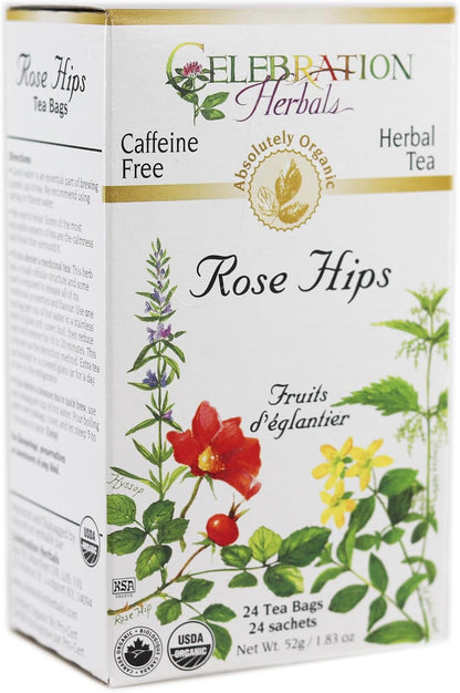 Celebration HERBALS Rose Hips Tea Organic 24 Bag, 0.02 Pound