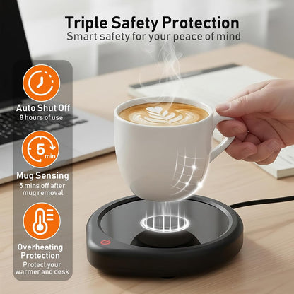 Oracer Coffee Mug Warmer, Cup Warmer for Desk with Auto Shut Off Smart Temperature Settings, Electric Beverage Tea Water Milk Heater for All Cups and Mugs, Heating Plate Candle Wax Warmer