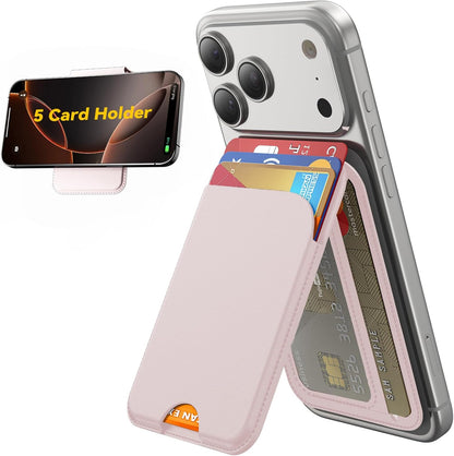 TWZKG for MagSafe Wallet, Works with Apple Find My,5 Card Holder with Stand