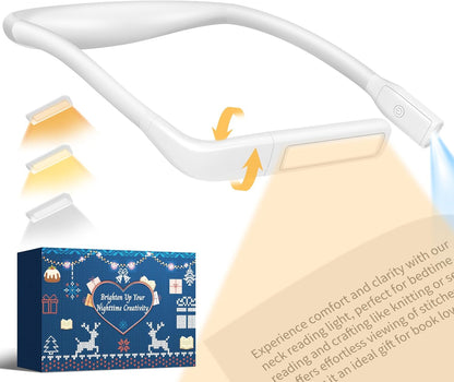 Reading Light, Rechargeable Neck Light, Stepless Dimming Book Light