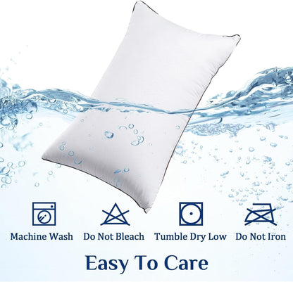JOLLYVOGUE Pillows Standard Size Set of 2, Cooling and Supportive Pillows Full Size Set of 2 for Side and Back Sleepers, Down Alternative Hotel Collection Sleeping Pillow