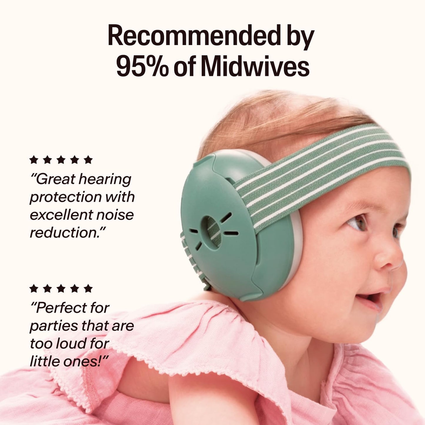 Alpine Muffy Baby Ear Protection for Babies and Toddlers up to 36 Months - CE & ANSI Certified - Noise Reduction Earmuffs - Comfortable Baby Headphones Against Hearing Damage & Improves Sleep - Blush