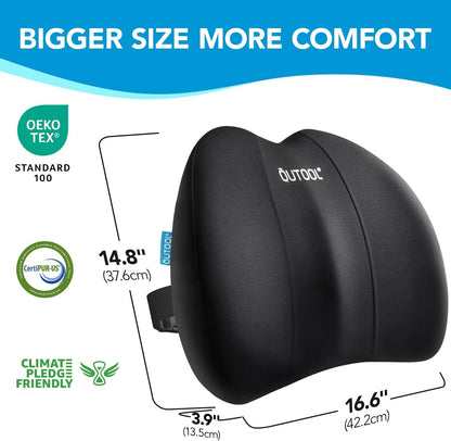 Lumbar Support Pillow for Office Chair, Office Home Essentials,Gifts for Mom,Dad, Back Support Pillow for Car, Chair Cushions,Back Pain Relief Improve Posture,Mesh Cover Double Adjustable Straps