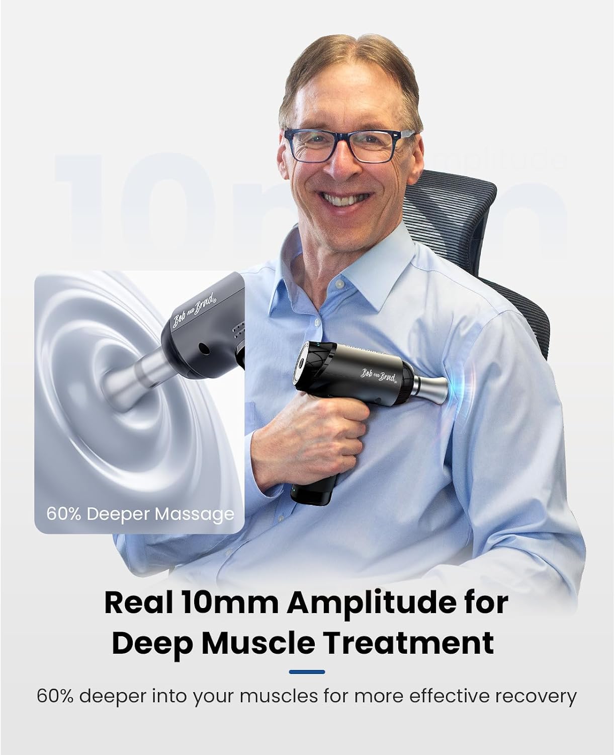 BOB AND BRAD T2 Pro Massage Gun with Heat and Cold, Deep Tissue Percussion Massager Gun for Pain Relief, Muscle Massager, Electric Back Massagers for Professional Athletes Runner