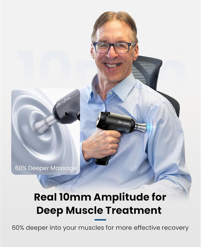 BOB AND BRAD T2 Pro Massage Gun with Heat and Cold, Deep Tissue Percussion Massager Gun for Pain Relief, Muscle Massager, Electric Back Massagers for Professional Athletes Runner