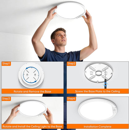 Rechargeable Motion Sensor Ceiling Light, Battery Operated Closet Light