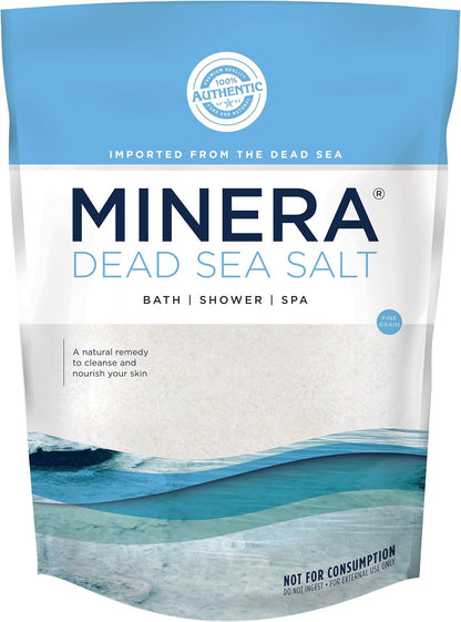 Minera Fine Grain Dead Sea Salt for Bath & Soaking, 100% Pure, 2 lb
