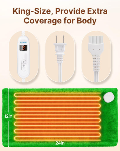 RENPHO Electric Heating Pad for Back with 10 Heat Levels