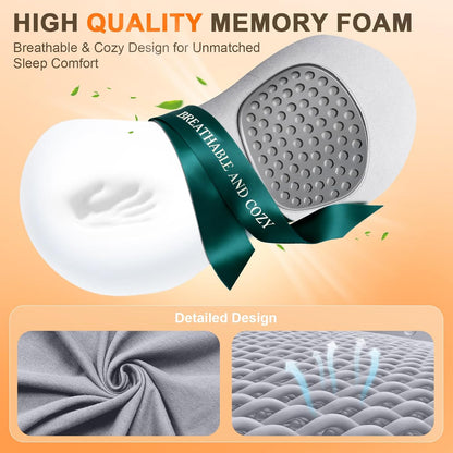 3-in-1 Electric Lumbar Support Pillow,Triple Fusion Back Massager with Heat,Vibration&Traction,Back Support Pillow for Bed and Chair,Lumbar Support Pillow for Lower Back Pain Relief&Spine Support-Gray