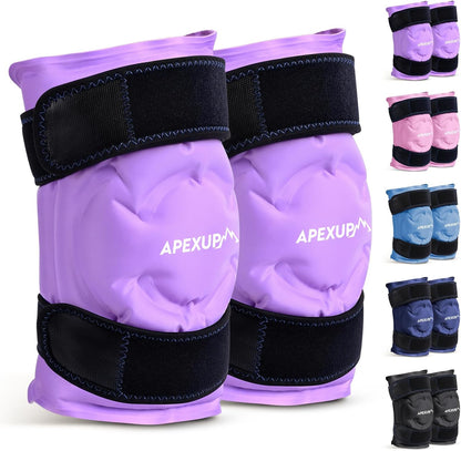APEXUP Ice Pack for Knee Pain Relief, Large Reusable Wrap After Surgery, Flexible Gel Cold Pack for Injuries, Pain Relief for Back, Shoulder, Elbow, Ankle and Leg (Blue, L, 1PK)