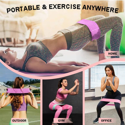 KANGFITER Non-Slip Fabric Resistance Bands for Working Out 3 Levels