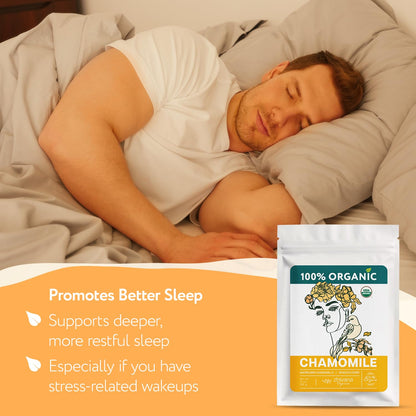 Organic Chamomile Tea Loose Leaf - Manzanilla Orgánica - Herbal Tea (2oz.)