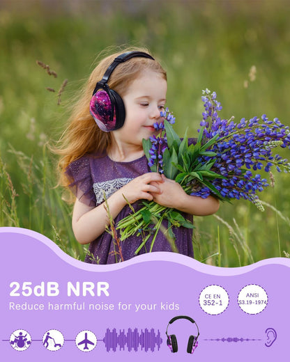 ZOHAN EM030 Kids Ear Protection, Noise Cancelling Headphones Ear Muffs for Autism Sensory, Safety Noise Reduction Hearing Protection for Monster Truck/Concerts/Fireworks/Air Shows