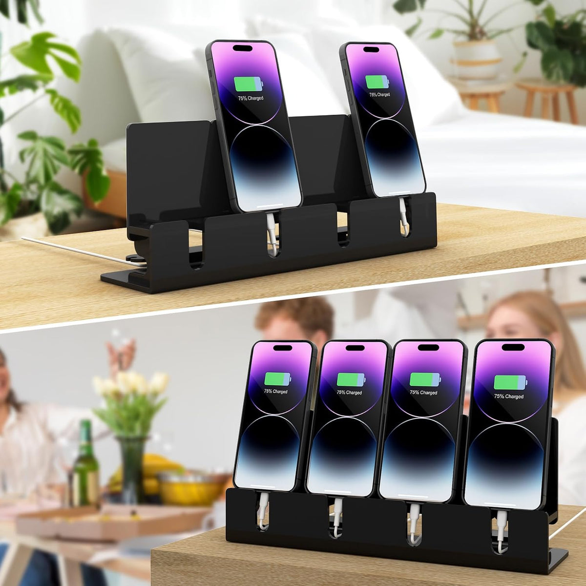 4 Phones Acrylic Multiple Cell Phone Stand