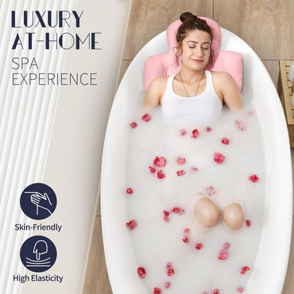 Full Body Bath Pillow for Bathtub, Thick Bathtub Cushion, Luxury Tub Pillow for Bath for Headrest Neck and Back Support White 51" x 16"