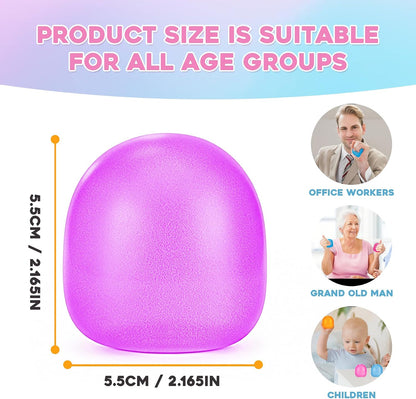 Stress Balls-Gumdrop Squishy Stress for Kids and Adults, Super Solid Squeeze Ball, Sensory for Stress Relief, Birthday, Easter Basket Stuffers and Party Favors (Blue)