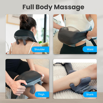 COMFIER Cordless Neck and Shoulder Massager with Heat, Wearable 4D Shiatsu Deep Tissue Kneading for Desk Workers and Drivers, Hands-Free Straps, FSA Eligible HSA Gift