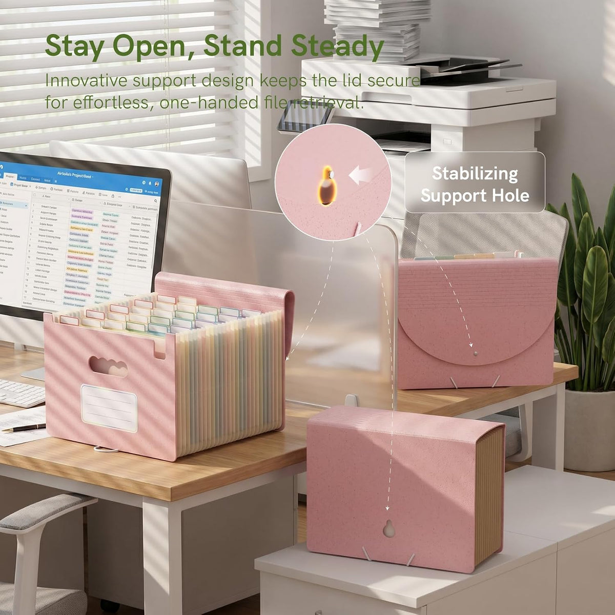 ABC life 26 Pockets Accordion File Organizer, Expanding File Folders