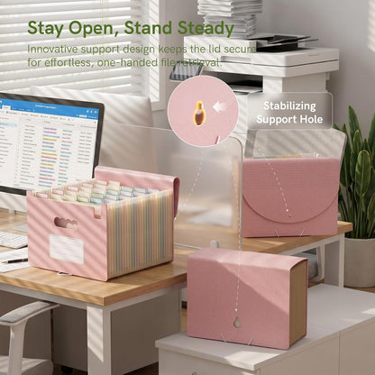 ABC life 26 Pockets Accordion File Organizer, Expanding File Folders