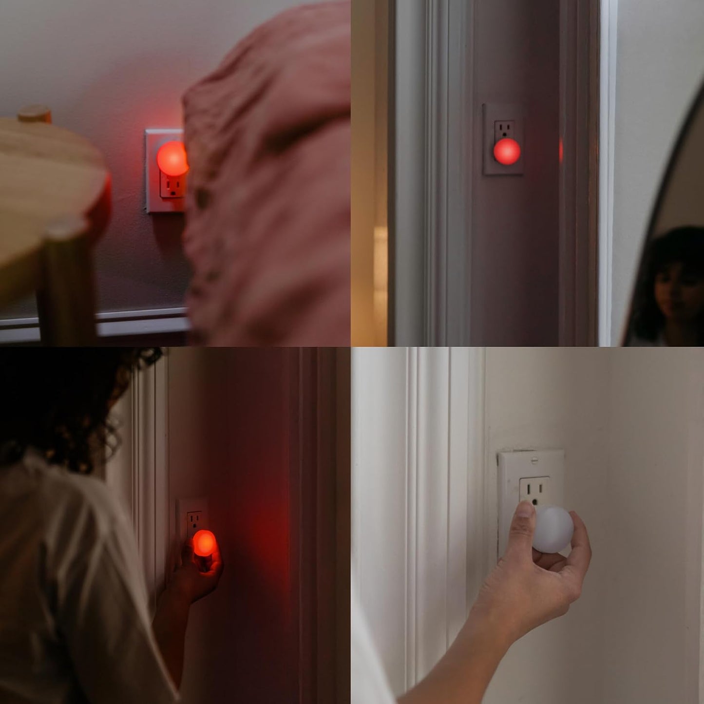 Loftie Night Lights Plug into Wall - 0.5W Plug in Night Light - Warm Amber Glow, Wall Light Sensing Dusk to Dawn - 2000K, UL Certified - Nightlight for Bathroom, Hallway, Bedroom Decor, Kitchen,3-Pack