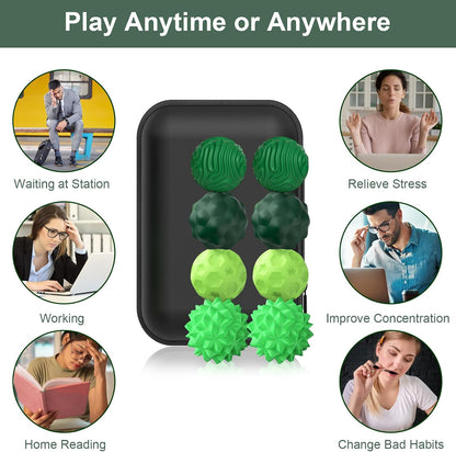 BUSOHA Silicone Magnetic Fidget Balls - 4 Pack Fidget Toys for Adult