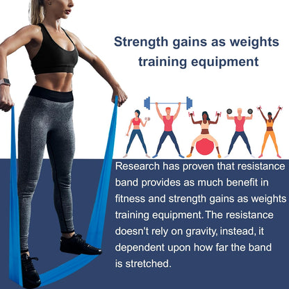 A AZURELIFE Professional Individual Exercise Resistance Bands, Single 5, 6,7 Ft or 8 Yards Elastic Bands, Non-Latex Stretch Bands for PT, Yoga, Pilates, Rehab, at-Home or The Gym Workouts