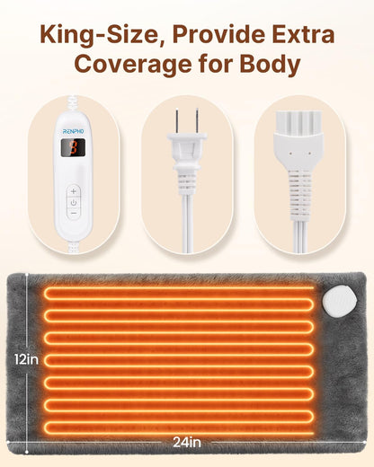 RENPHO Electric Heating Pad for Back with 10 Heat Levels