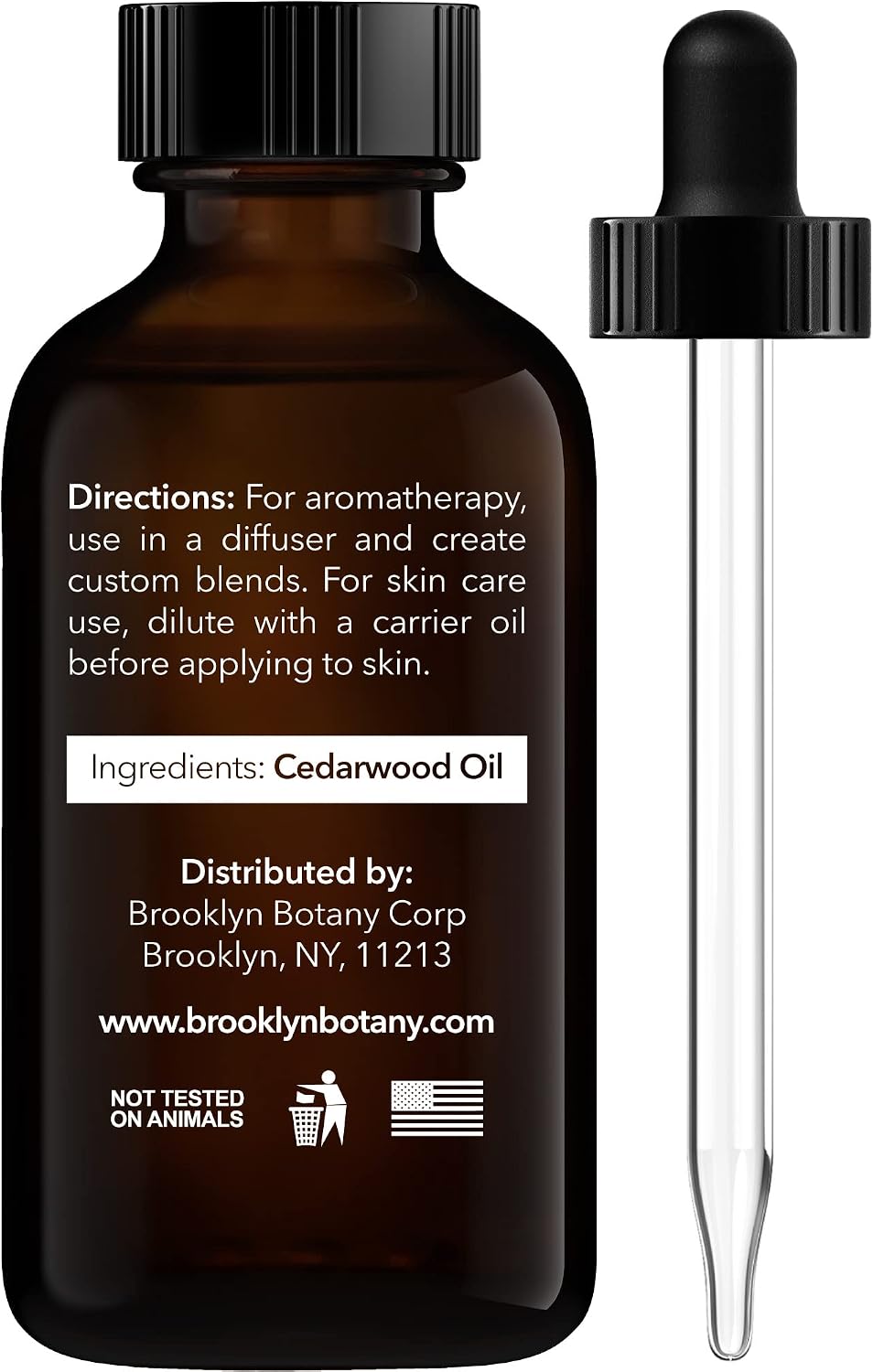 Brooklyn Botany Lavender Essential Oil - Huge 4 Fl Oz - with Glass Dropper - for Aromatherapy and Diffuser