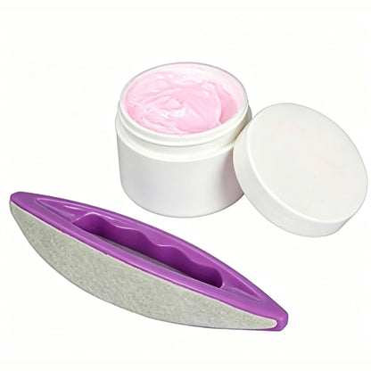 Manicure & PedicurComplete Nail Buffer and Shine Kit with Buffing Cream for Natural Nails, Leather Buffer & Polisher - Professional Nail Care Tools Sete Kits
