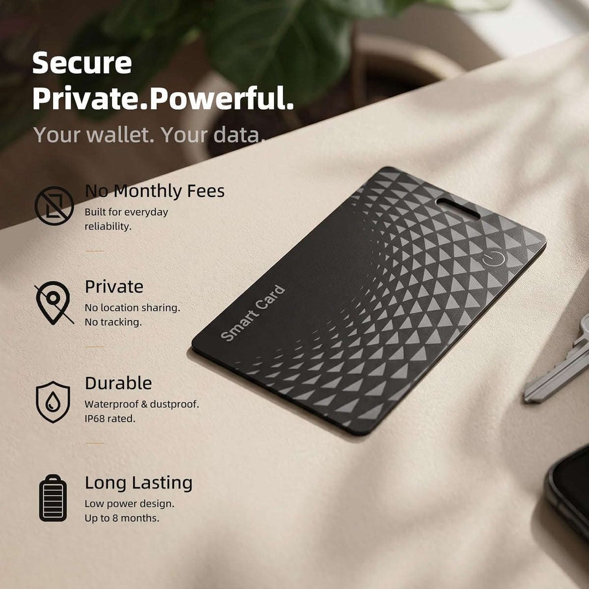 2026 Wallet Tracker Card Pro, Bluetooth Tracking Card (iOS & Android)