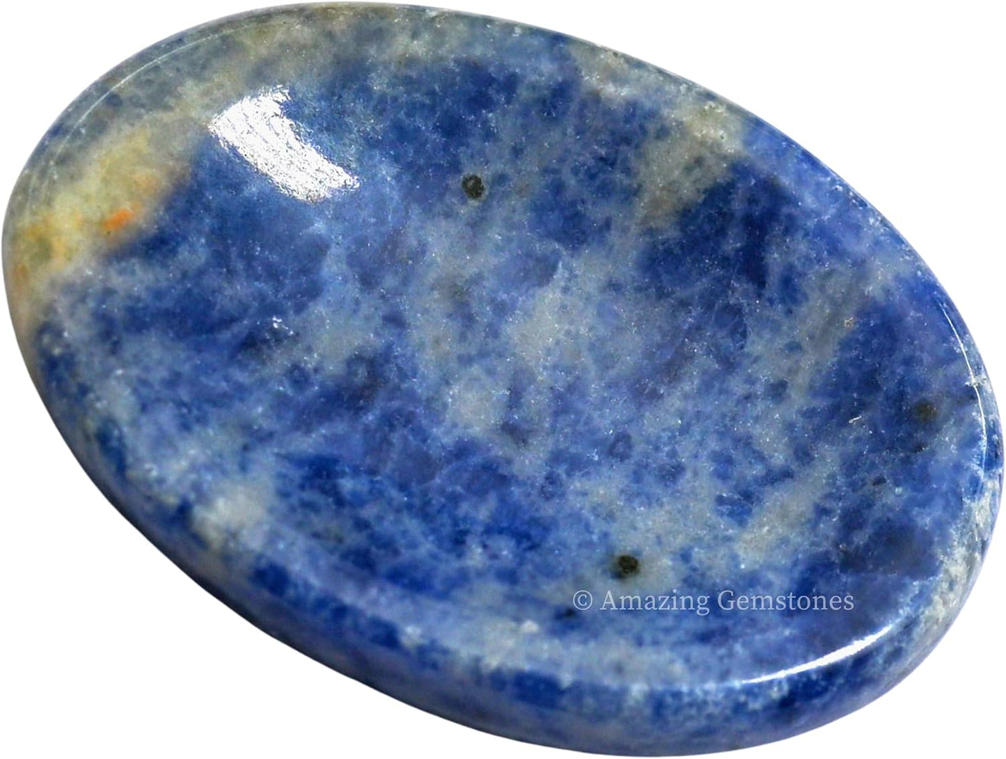 Amazing Gemstone Labradorite Thumb Worry Stone, Anxiety Stone, Healing Crystals - Piedra Crystal Fidget for Gift, Meditation, Calming, Relaxation, Stress Relief - Colors C