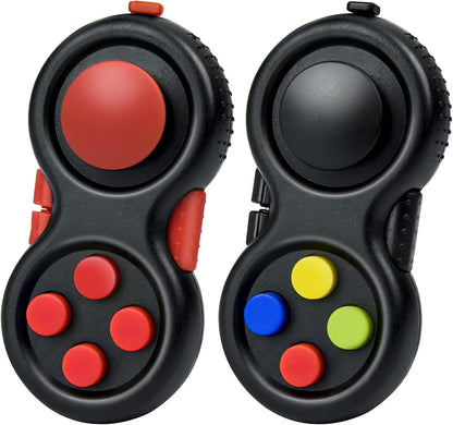 Original Fidget Toy Game, Rubberized Classical Controller Fidget Concentration Toy with 8-Fidget Functions and Lanyard - Excellent for Relieving Stress and Anxiety