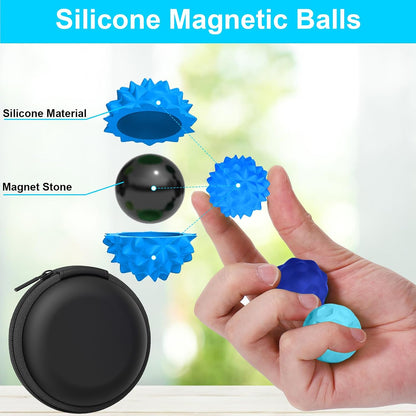 BUSOHA Silicone Magnetic Fidget Balls - 4 Pack Fidget Toys for Adult