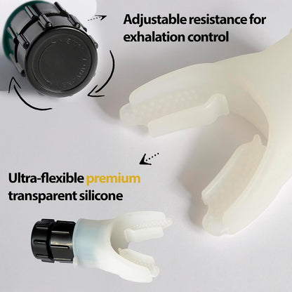 TN TINEXER Portable Compact Lung Exercise Device with High Quality Silicone Breathing Exercise Device Portable Muscle Trainer Easy to Clean