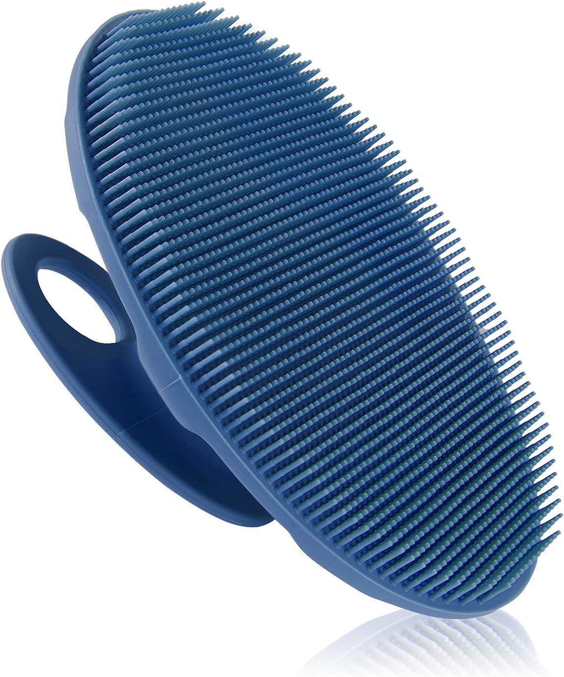 INNERNEED Soft Silicone Body Cleansing Brush Shower Scrubber, Gentle Exfoliating and Massage for All Kinds of Skin (Dark Green)