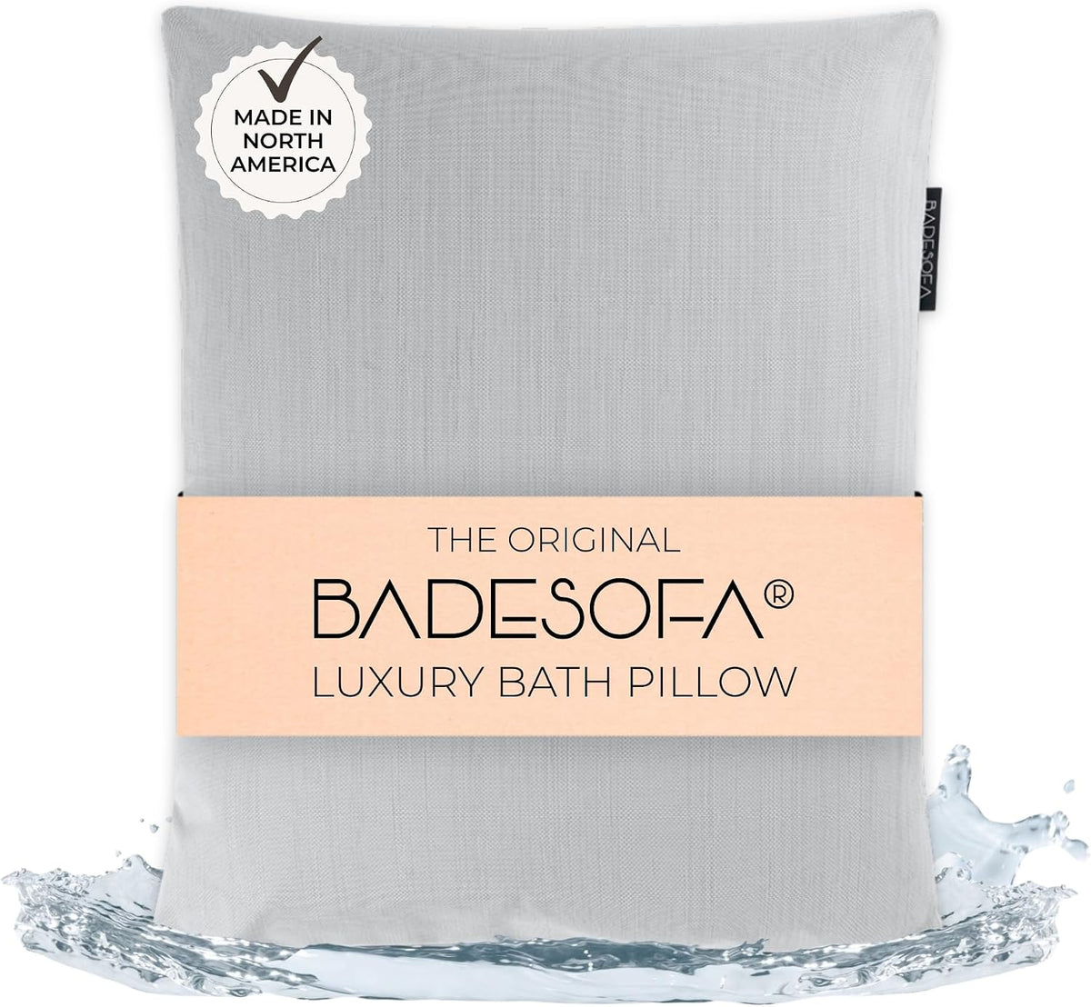BADESOFA® Luxury Bath Pillow M in Ivory, Quick-Drying Bath Back Pillow