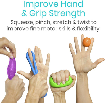 Vive Therapy Putty (6 Pack) - Putty for Hand - Stress Putty for Adults - Exercise Putty for Rehab, Finger, Grip Strength Resistance - Sensory Putty and Therapy Occupational Clay - 3 Ounces