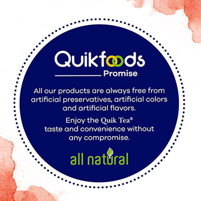 QuikTea Instant Chai Tea Latte Mix, Lemongrass, Unsweetened, 10 Sachets