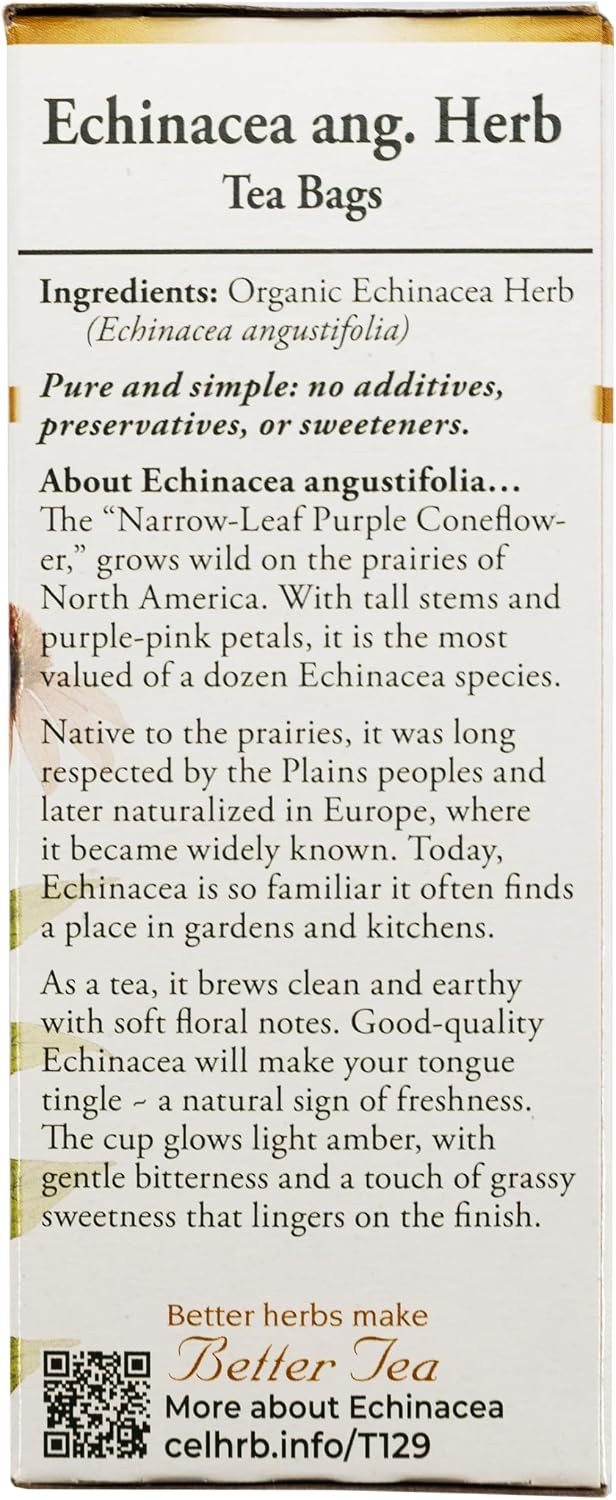 Celebration HERBALS Echinacea ANG Herb Tea Organic 24 Bag, 0.02 Pound